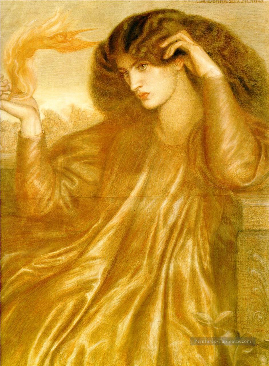 La Donna della Fiamma préraphaélite Confrérie Dante Gabriel Rossetti Peintures à l'huile